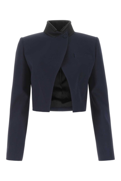 Fendi Cropped Wool Grain De-poudre Suit Jacket In New