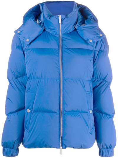 Woolrich Alsea Puffer Jacket With Detachable Hood In Blue
