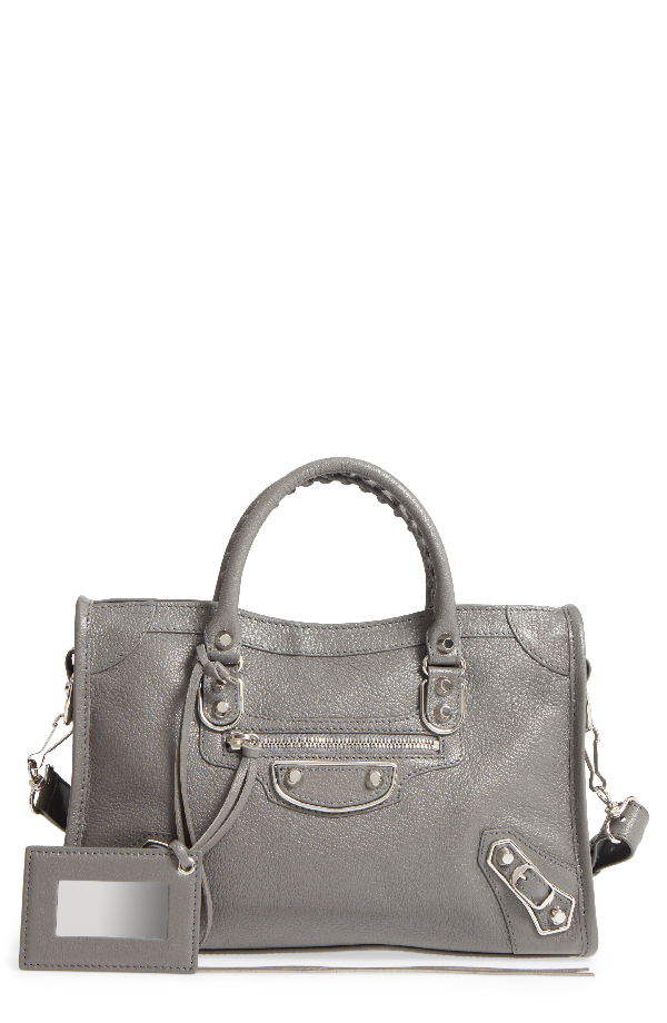 balenciaga metallic edge city small price