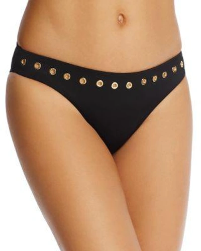 Heidi Klum Swim Majestic Classic Bikini Bottom In Black