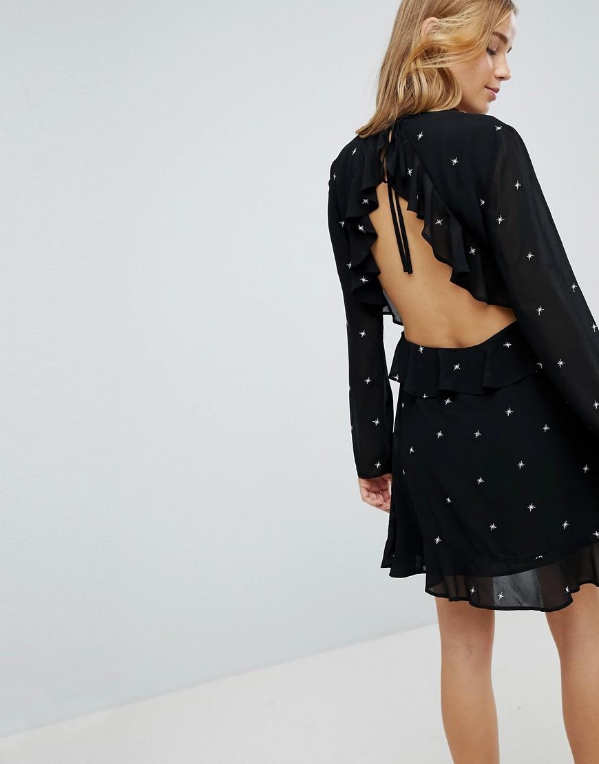 black long sleeve tea dress