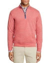 Johnnie-o Sully Quarter-zip Pullover In Phoenix Red