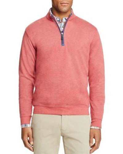 Johnnie-o Sully Quarter-zip Pullover In Phoenix Red
