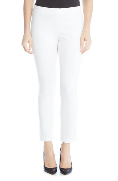 Karen Kane Stretch Woven Capri Trousers In Off White