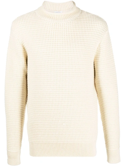 Sunspel Neutral Aran Cable Knit Wool Sweater In Ecru | ModeSens