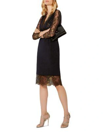 chinese dress ladies Oona White Floral Lace Pencil Midi Dress, L / White main image 0