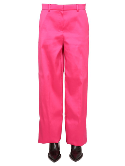 Magda Butrym Two-pocket Flared Tailored Trousers In Pink