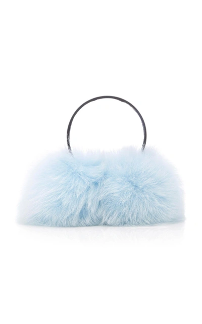 Laurence & Chico Fur Ear Muffs In Blue