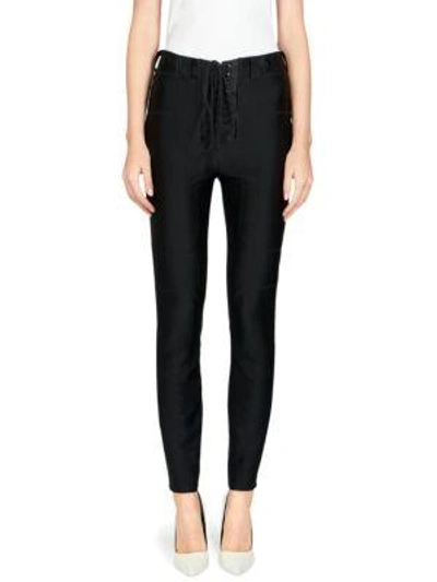 Ben Taverniti Unravel Project Stretch Lace-up Pant In Nero