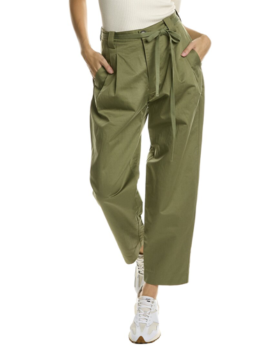 A.l.c Alma Linen-blend Trouser In Green