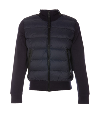 Tom Ford High Neck Zip Padded Jacket In Blue