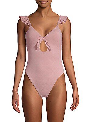 mauve one piece swimsuit