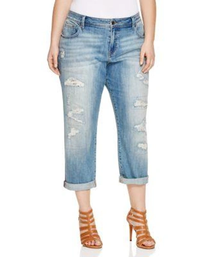 Lucky Brand Plus Reese Distressed Boyfriend Jeans In San Marcos