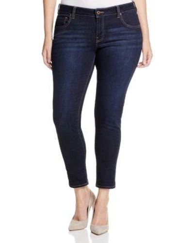 Lucky Brand Plus Trendy Plus Size Ginger Navy Wash Skinny Jeans