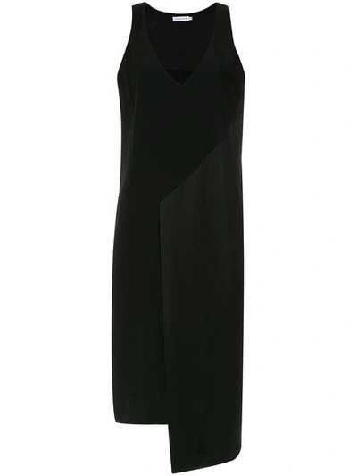 Mara Mac Asymmetric Panelled Dress In Black