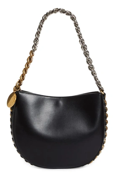 Stella Mccartney Frayme Mini Shoulder Bag In Black