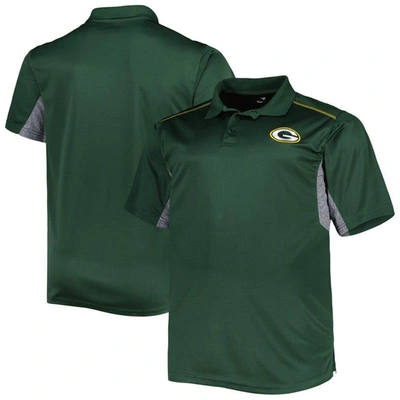 Profile Men's Green Green Bay Packers Big And Tall Team Color Polo Shirt