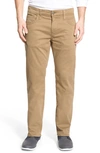 Mavi Zach Stretch Twill Straight Fit Pants In Khaki