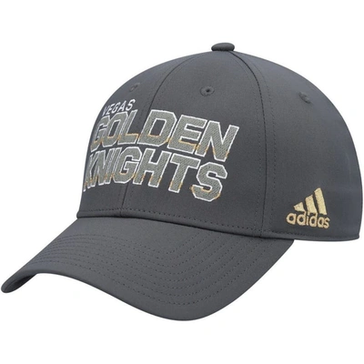 Adidas Originals Adidas Gray Vegas Golden Knights Team Bar Flex Hat