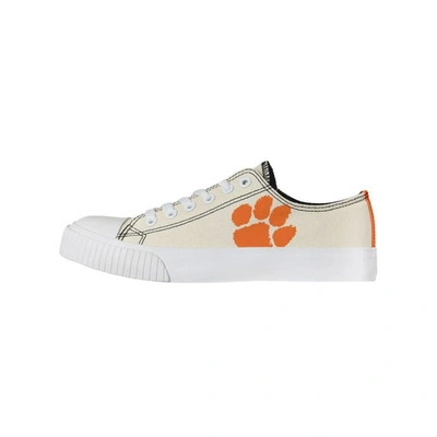 Foco Cream Clemson Tigers Low Top Canvas Shoes