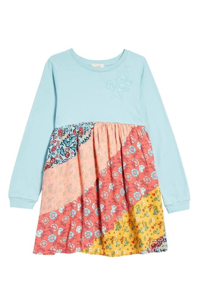 Peek Aren't You Curious Kids' Mixed Print Knit Dress In Multi