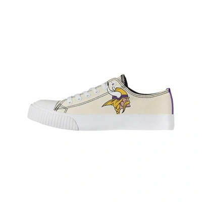 Foco Cream Minnesota Vikings Low Top Canvas Shoes