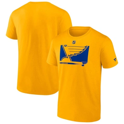 Fanatics Branded Gold St. Louis Blues Authentic Pro Core Collection Secondary T-shirt
