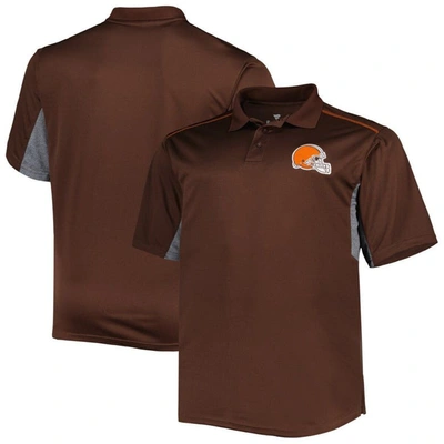 Profile Brown Cleveland Browns Big & Tall Team Color Polo