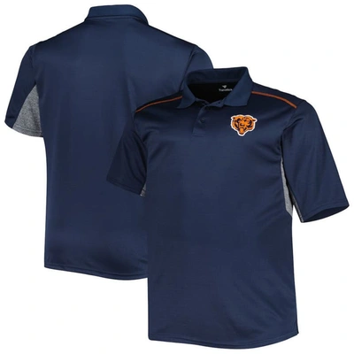 Profile Men's Navy Chicago Bears Big And Tall Team Color Polo Shirt