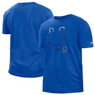 New Era Blue Indianapolis Colts 2022 Sideline Ink Dye T-shirt
