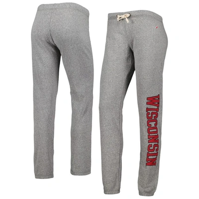 League Collegiate Wear Heather Gray Wisconsin Badgers Victory Springs Tri-blend Jogger Pants