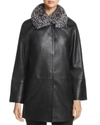 Maximilian Furs Saga Fox Fur-collar Leather Jacket - 100% Exclusive In Black