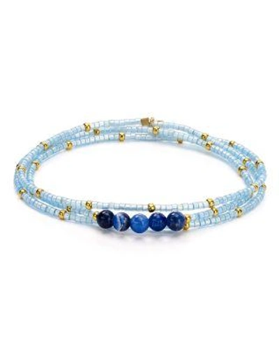 Me To We Rafiki Wrap Bracelet In Blue