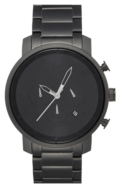 Mvmt Chrono Chronograph Bracelet Watch, 40mm In All Black