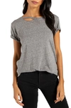 N Philanthropy N:philanthropy Harlow Distressed Bff Tee In Heather Grey