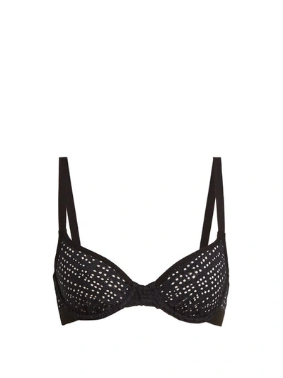 Negative Underwear Essaouira Underwired Demi-cup Mesh Bra In Black |  ModeSens