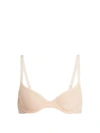 Negative Underwear Silky Underwired Demi-cup Mesh Bra In Pink