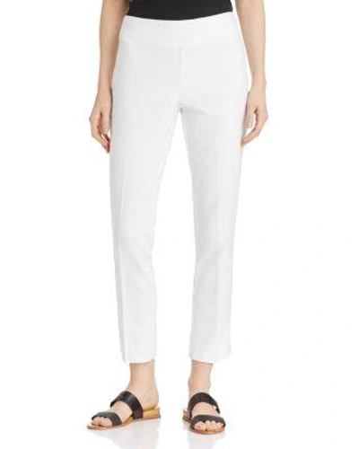 Nic And Zoe Perfect Pant Straight-leg Slim Ankle Pants In Paper White