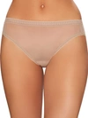 On Gossamer Mesh High-cut Briefs In Mocha