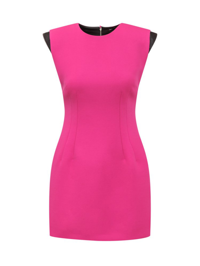 Dolce & Gabbana Sleeveless Short Woolen Dress In Pink