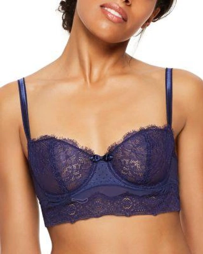 Passionata By Chantelle Blossom Longline Demi Bustier Bra In Blue Danube