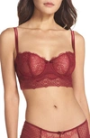 Passionata By Chantelle Blossom Underwire Bustier Bra In Red Raspberry