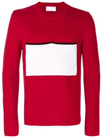 Plys Knitted Sweater In Red