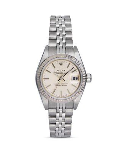 Pre-owned Rolex  Rolex Stainless Steel And 18k White Gold Datejust Watch With Jubilee Bracelet, 26mm In Silver