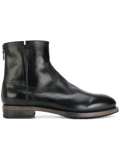 Project Twlv Back Zip Ankle Boots - Black