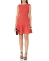 Reiss Marisa Pin-tucked A-line Dress In Red