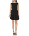 Reiss Marisa Pin-tucked A-line Dress In Black