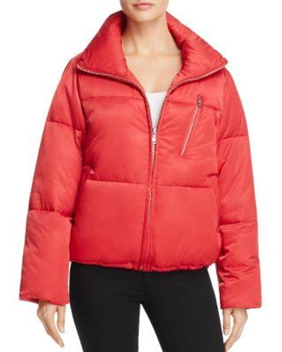 Sage Collective Satin Puffer Jacket - 100% Exclusive In Cherry Red