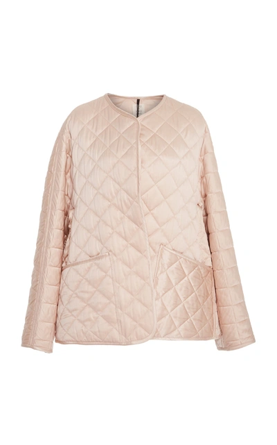 Santoni Edited By Marco Zanini Silk And Down Quilted Jacket In Pink