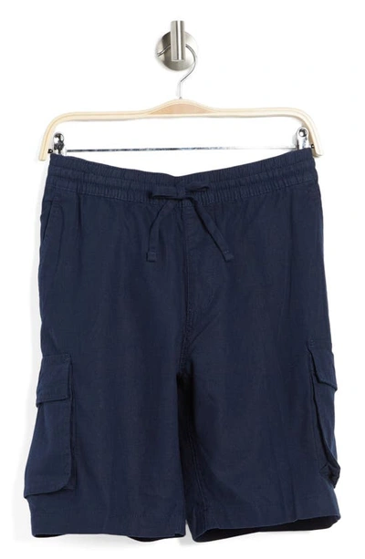 Onia Stretch Linen Pull On Cargo Shot In Navy
